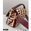 Fendi Raffia FF Medium Baguette Bag Burgundy 2020