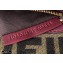 Fendi Raffia FF Medium Baguette Bag Burgundy 2020