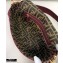 Fendi Raffia FF Medium Baguette Bag Burgundy 2020
