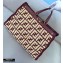 Fendi Raffia FF Medium Peekaboo X-Tote Bag Burgundy 2020