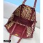 Fendi Raffia FF Medium Peekaboo X-Tote Bag Burgundy 2020