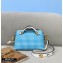 Fendi Check-print By The Way Mini Boston Bag Blue 2020