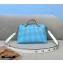 Fendi Check-print By The Way Medium Boston Bag Blue 2020