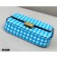 Fendi Check-print Leather Nano Baguette Bag Charm Blue 2020