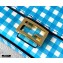 Fendi Check-print Leather Nano Baguette Bag Charm Blue 2020