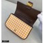 Fendi Check-print Leather Nano Baguette Bag Charm Beige 2020