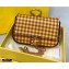 Fendi Check-print Leather Nano Baguette Bag Charm Brown 2020
