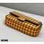 Fendi Check-print Leather Nano Baguette Bag Charm Brown 2020
