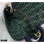 Fendi Fabric FF Medium Baguette Bag Fringe Green 2020