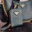 Prada Re-Edition 2005 Saffiano Leather Shoulder Hobo Bag 1BH204 Dark Green/Gold 2020