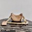 Prada Re-Edition 2005 Saffiano Leather Shoulder Hobo Bag 1BH204 Beige/Gold 2020