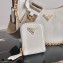 Prada Re-Edition 2005 Saffiano Leather Shoulder Hobo Bag 1BH204 White/Gold 2020