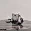 Prada Saffiano Leather Cross-Body Bag 2VH113 Metallic Silver with Strap 2020