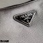 Prada Saffiano Leather Cross-Body Bag 2VH113 Metallic Silver with Strap 2020