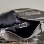 Prada Saffiano Leather Cross-Body Bag 2VH113 Metallic Silver with Strap 2020