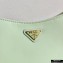 Prada Cleo Brushed Leather Shoulder Bag 1BC148 with Chain Aqua Green 2020