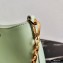 Prada Cleo Brushed Leather Shoulder Bag 1BC148 with Chain Aqua Green 2020