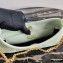 Prada Cleo Brushed Leather Shoulder Bag 1BC148 with Chain Aqua Green 2020