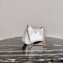 Prada Cleo Brushed Leather Shoulder Bag 1BC148 with Chain White 2020