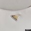 Prada Cleo Brushed Leather Shoulder Bag 1BC148 with Chain White 2020
