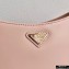 Prada Cleo Brushed Leather Shoulder Bag 1BC148 with Chain Orchid Pink 2020