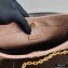 Prada Cleo Brushed Leather Shoulder Bag 1BC148 with Chain Orchid Pink 2020