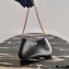 Prada Cleo Brushed Leather Shoulder Bag 1BC148 with Chain Black 2020