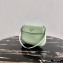 Prada Cleo Brushed Leather Shoulder Bag with Flap 1BD311 Aqua Green 2020
