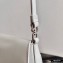 Prada Cleo Brushed Leather Shoulder Bag with Flap 1BD311 White 2020