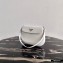 Prada Cleo Brushed Leather Shoulder Bag with Flap 1BD311 White 2020