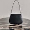 Prada Cleo Brushed Leather Shoulder Bag with Flap 1BD311 Black 2020