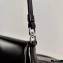 Prada Cleo Brushed Leather Shoulder Bag with Flap 1BD311 Black 2020