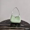 Prada Cleo Brushed Leather Shoulder Bag 1BC499 Aqua Green 2020
