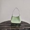 Prada Cleo Brushed Leather Shoulder Bag 1BC499 Aqua Green 2020