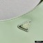 Prada Cleo Brushed Leather Shoulder Bag 1BC499 Aqua Green 2020