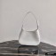 Prada Cleo Brushed Leather Shoulder Bag 1BC499 White 2020
