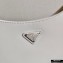 Prada Cleo Brushed Leather Shoulder Bag 1BC499 White 2020