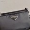Prada Nylon Shoulder Bag with Detachable Pouch 1BH168 Black 2020