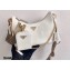 Prada Re-Edition 2005 Saffiano Leather Shoulder Hobo Bag 1BH204 White/Gold 2020