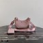 Prada Re-Edition 2005 Saffiano Leather Shoulder Hobo Bag 1BH204 Pink/Gold 2020