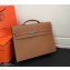 Hermes Kelly Depeches 38cm Briefcase Bag Brown
