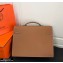 Hermes Kelly Depeches 38cm Briefcase Bag Brown