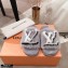 Louis Vuitton Mink Fur Homey Flat Mules Gray 2020