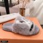 Louis Vuitton Mink Fur Homey Flat Mules Gray 2020