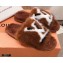 Louis Vuitton Mink Fur Homey Flat Mules Brown 2020