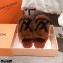 Louis Vuitton Mink Fur LV Suite Flat Mules Brown 2020