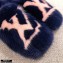 Louis Vuitton Mink Fur Dreamy Slippers Navy Blue 2020