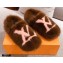 Louis Vuitton Mink Fur Dreamy Slippers Brown 2020