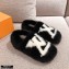 Louis Vuitton Mink Fur Dreamy Slippers Black 2020