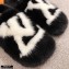 Louis Vuitton Mink Fur Dreamy Slippers Black 2020